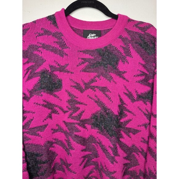 Lido Sports Womens Wool Blend Pink Black Sweater Pullover Medium USA EUC - Picture 2 of 11